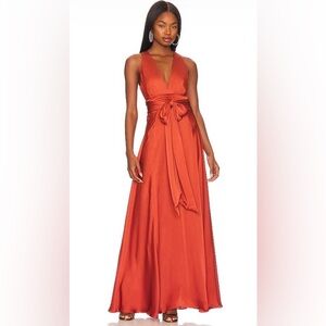 BCBG MaxAzria Orange Evening Gown